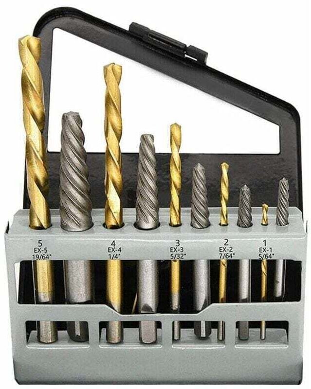 10-teiliges Schraubenausdreher- und Kobalt-Linksbohrer-Set, beschädigtes Schraubenausdreher-Kombinationsset,