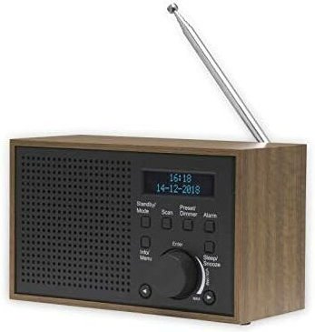 Digitalradio Dab+ und fm. Denver DAB-46 Dunkelgrau. Uhr, Wecker und Alarm. Funktioniert sowohl mit Batterie als auch mit...
