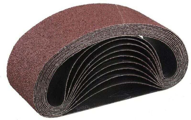 Schleifband 75 x 533 mm, 10 Stück, Körnung 40, Schleifbandset