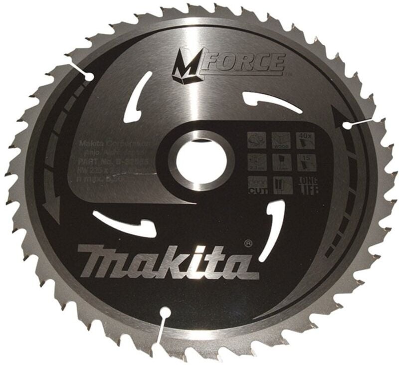 Kreissägeblatt m-force 235 mm, 24 Zähne, 1,6 mm, Holz - Makita