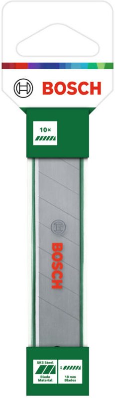Cuttermesser Abbrechklingen, 1600A032US, 18 mm, 10 Stück - Bosch