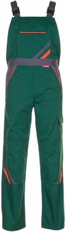 Arbeitshose Latzhose Visline grün/orange/schiefer Größe 40