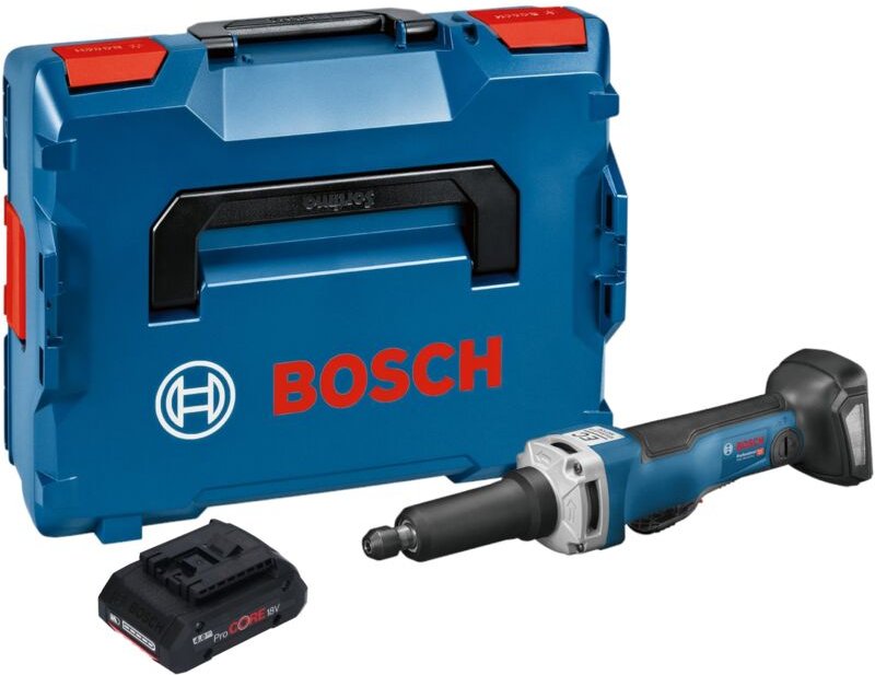 Bosch ggs 18V-23 plc Professional Akku Geradschleifer 18 v Brushless + 1x ProCore Akku 4,0 Ah + L-Boxx - ohne Ladegerät
