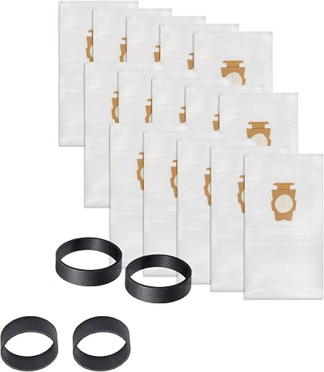 15er-Pack 204814 Staubsaugerbeutel für 205811 Stil F, 204811, 204814, für alle Generationen G + 4 Riemen