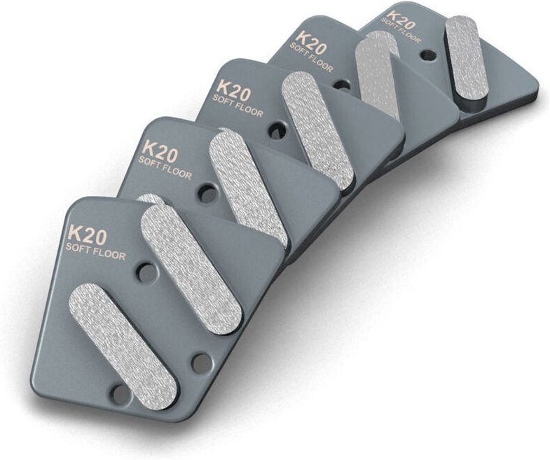 Diamant-Segmente, K20, Soft Floor (5 Stk.) für Einscheibenmaschine Menzer esm 406