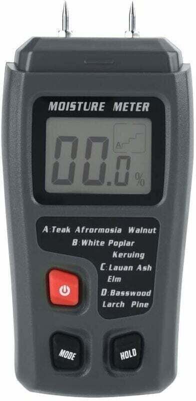 Digitales LCD-Holzfeuchtemessgerät, Feuchtigkeitsprüfer, Feuchtigkeitsleckdetektor für Holzbaustoffe, Holzwände, Papierf...