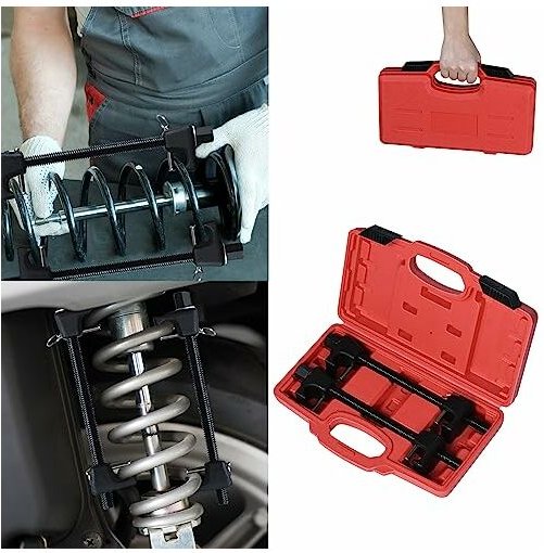 Federspanner 2X Montagespanner Set mit 4 Krallen Federspannersatz bis 370mm Universal Federspanner Auto Federn Spanner T...