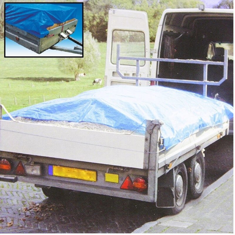 Trade Shop Traesio - Trade Shop - telo copertura carico rimorchi camion 250X140CM + 4 cinghie protection -