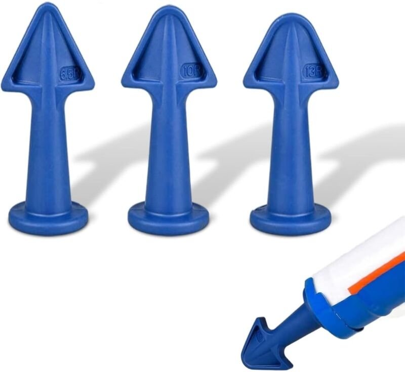 CCYKXA Dichtungsdüsen-Set mit Silikondüsenadapter, Dichtungsapplikator-Werkzeugen, wiederverwendbaren Düsen zum Verfugen...