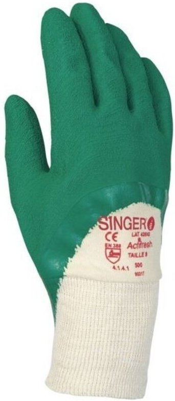 Latex-Handschuhe T7 Grün S/Interlock