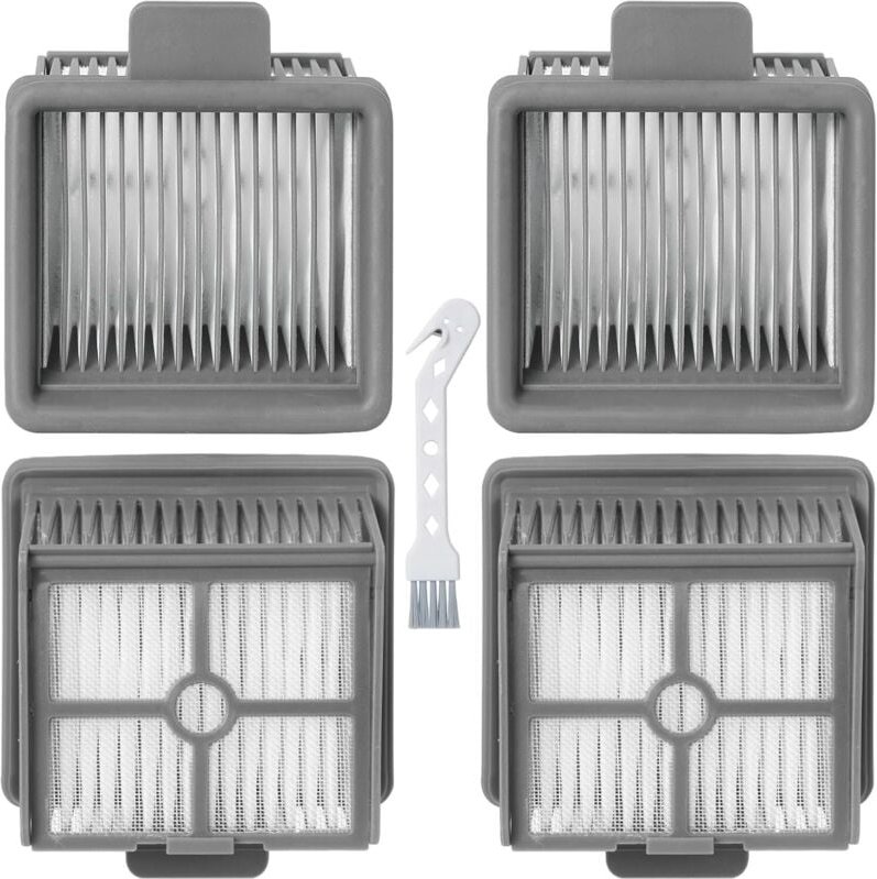 4 HEPA-Filter Zubehör für Dreame H11 / H11 max / H12 / H12 Core / H11 Core Nass- und Trockensauger, 4 Filter + 1 Gänseko...