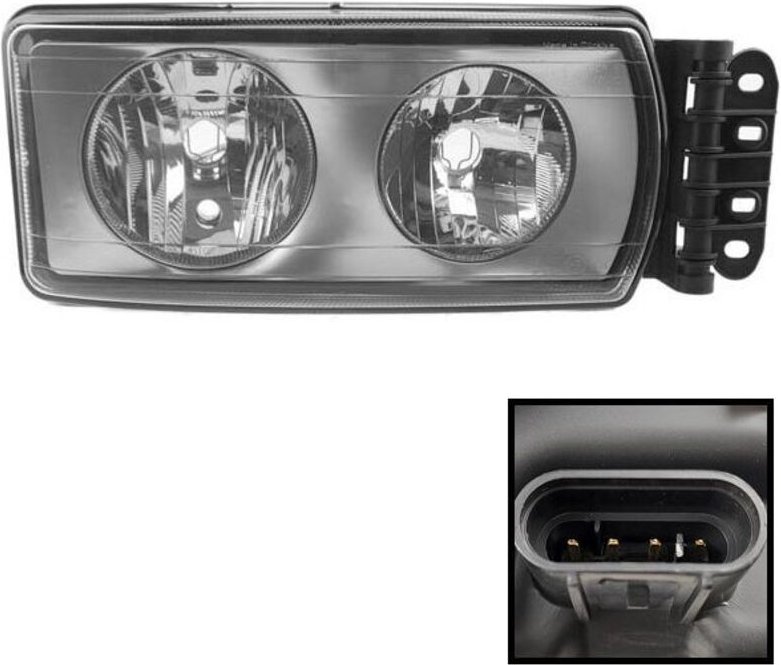 Rechtes Scheinwerfer Iveco EuroCargo Stralis EuroTrakker 504020189, manuelle Einstellung