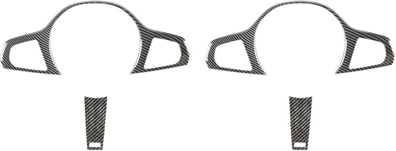 4x für -3Er G20 G28 2019-2021 Karbon Faser Lenkung Rad Panel Verkleidung Dekoration Aufkleber Innen Ausstattung