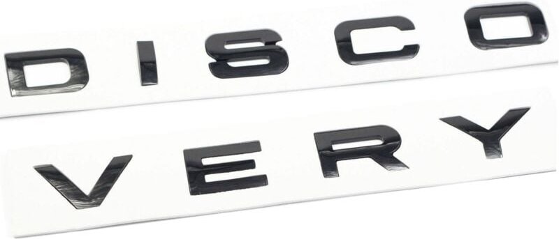 3D Golssy Black Letter DISCOVERY Auto hinten vorne Abzeichen Emblem Aufkleber Aufkleber für Land Rover Fronthaube Heckko...