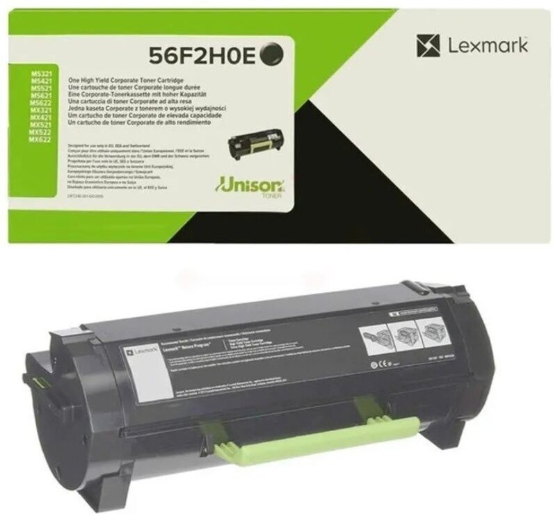 Lexmark Toner 56F2H0E Schwarz - Original, Hohe Reichweite, 15.000 Seiten