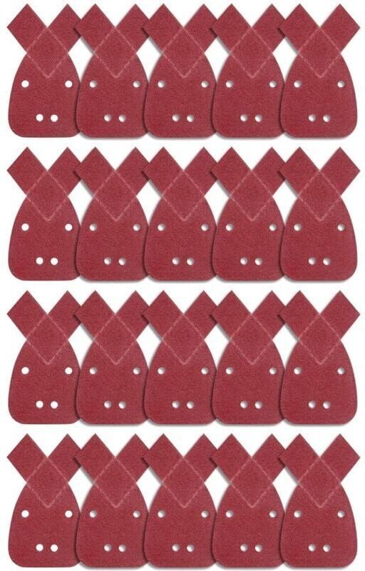 20 dreieckige Schleifblätter, 60er Körnung, Schleifpapier für Detailarbeiten, Exzenterschleifer