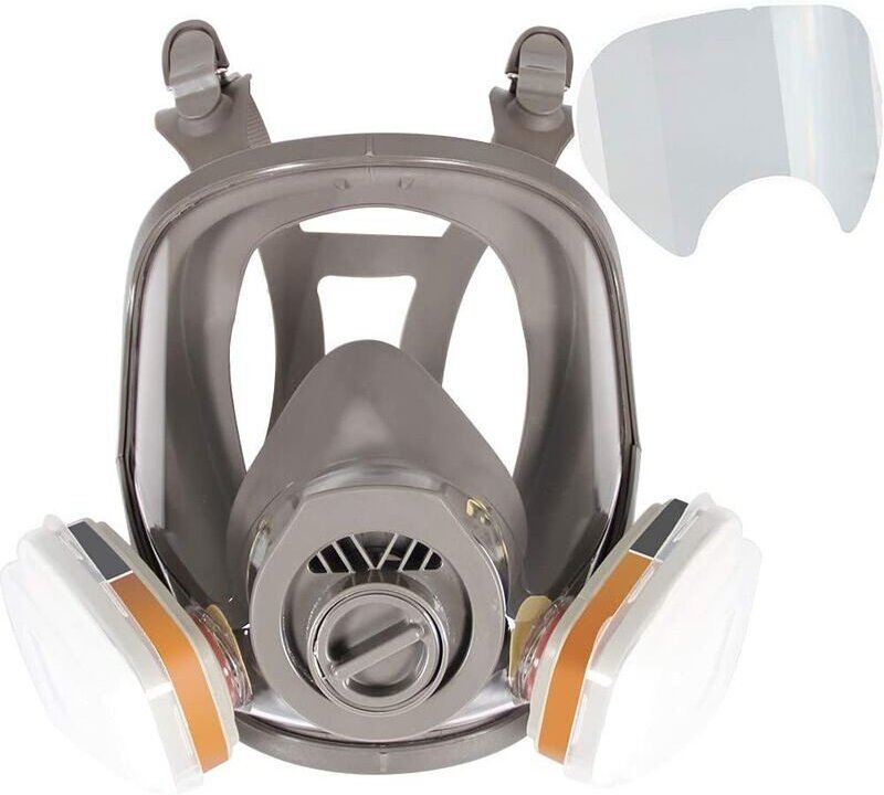 6800 Vollmaske, Gesichtsschutz für Lackierarbeiten, organische Dämpfe und Stäube, zwei Arten von Anschlüssen