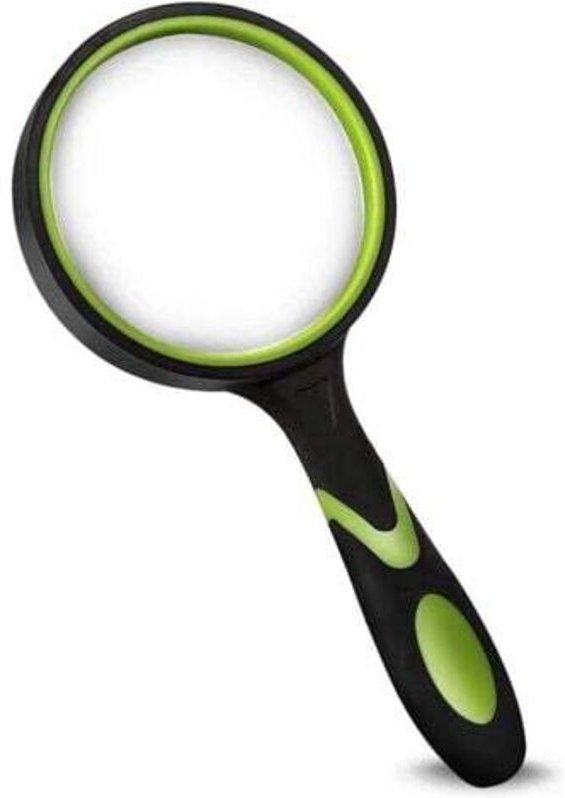 Lupe, 10x Handlupe für Senioren und Kinder mit rutschfestem Gummigriff zum Lesen und für Freizeitaktivitäten.