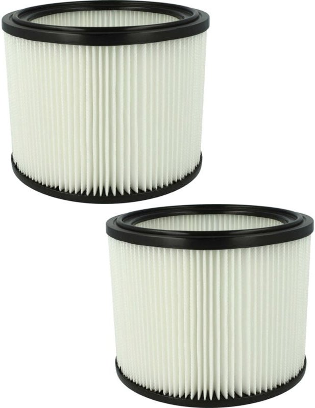 vhbw 2x Filterelement kompatibel mit Festo SRH 204 E-AS Nass-/Trockensauger - Feinstaubfilter, Papier / Gummi
