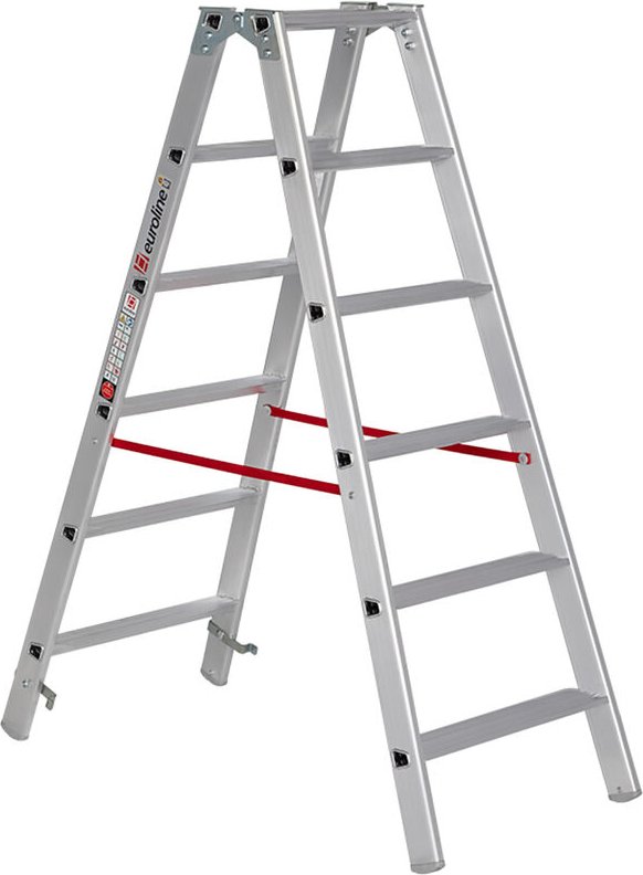 Euroline 20577 Stufenstehleiter 2x6 Stufen