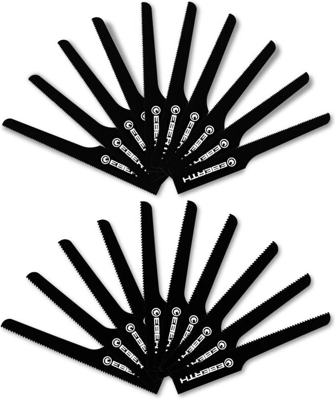 10x Stichsägeblatt T18 + 10x Stichsägeblatt T24 (20 Stück), Gesamtlänge 95mm, Ersatzteil Stichsägeblätter für Druckluft-...