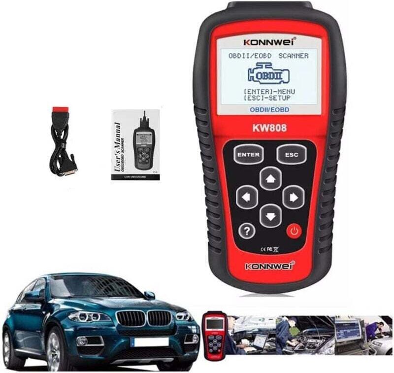 Vtizikl KW808 OBD2 OBDII EOBD Lecteur de code de voiture Scanner de diagnostic Outil d'analyse de code d'erreur