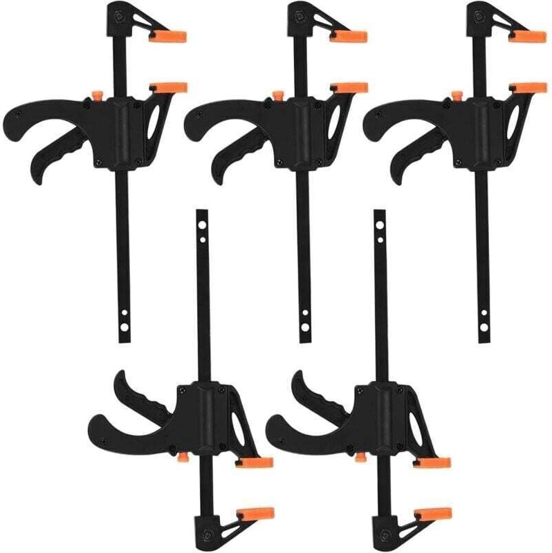 5-teiliges Schnellspannzwingen-Set, 4-Zoll-Zimmermannszwingen, Ratschenzwingen, Heimwerker-Holzbearbeitungszwingen, Einh...