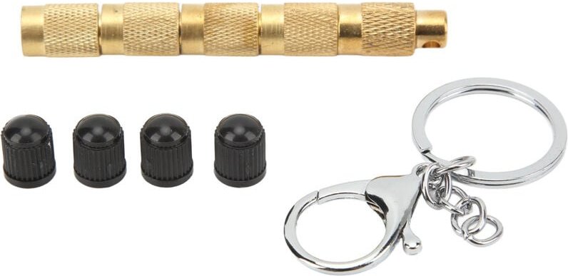 Reifenentlüfter-Set, 4-in-1-Automatik-Entlüfter aus massivem Messing, langlebig, praktisch, tragbar mit automatischen Ve...