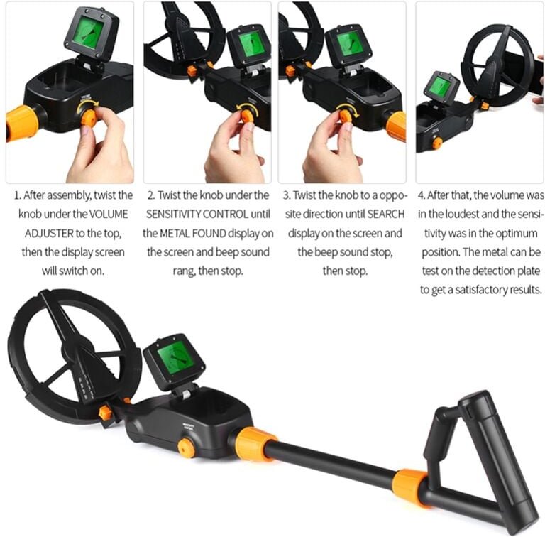 Unterirdischer Metalldetektor mit wasserdichter Suchspule zur Golderkennung und Pinpointer MD1008A