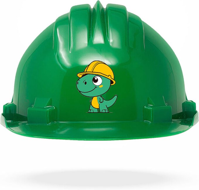 TAMS® Kinderhelm - Drehverschluss Grün Dinosaurier