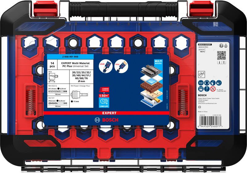 Bosch EXPERT Multi Material Power Change Plus-Lochsägen-Set, 14-tlg.