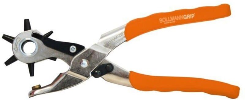 Dreiseitige Lochzange Typ Revolver - Bollmann - 20x20x20 cm - Kunststoffgriffe - Einfarbig - Multifunktionswerkzeuge