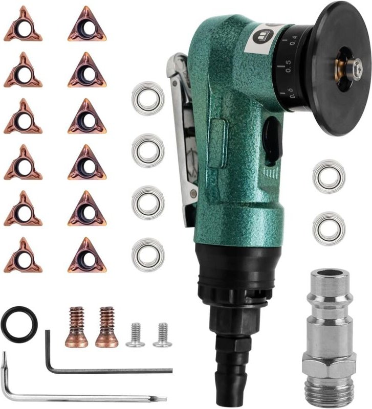 Tragbarer pneumatischer 45-Grad-Fasenschneider aus grüner Aluminiumlegierung zum Schneiden und Entgraten von Metallen (6...