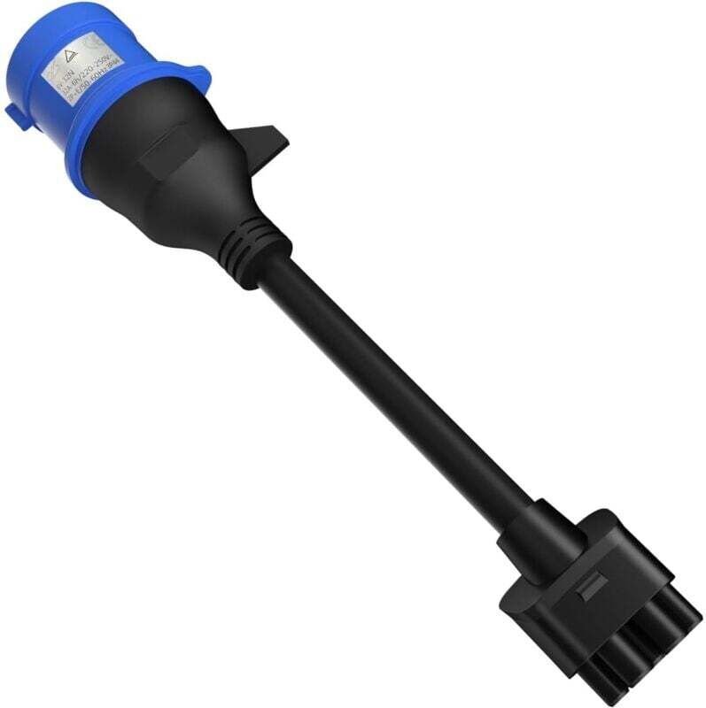 3-poliger CEE-auf-Tesla-Adapter, 32 A (Steckerdurchmesser: 56 mm), Ladekabelverlängerung für Elektrofahrzeuge der 2. Gen...