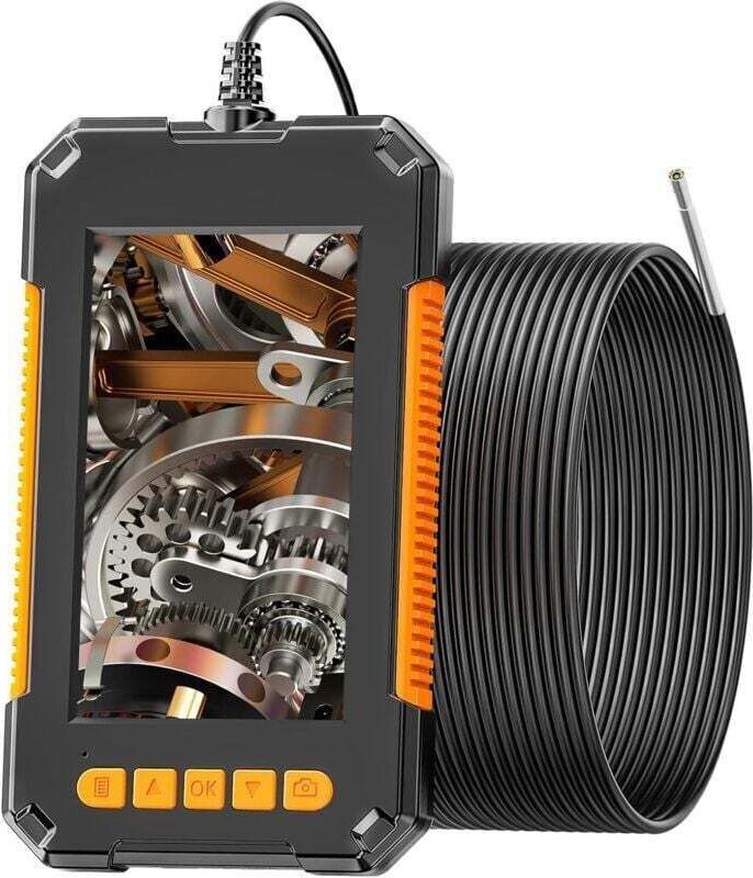 Industrie-Endoskop – Digital 1080p HD – 4,3-Zoll-Bildschirm – 8-mm-Inspektionskamera (wasserdicht, IP67) – 8 LEDs – 10 m...