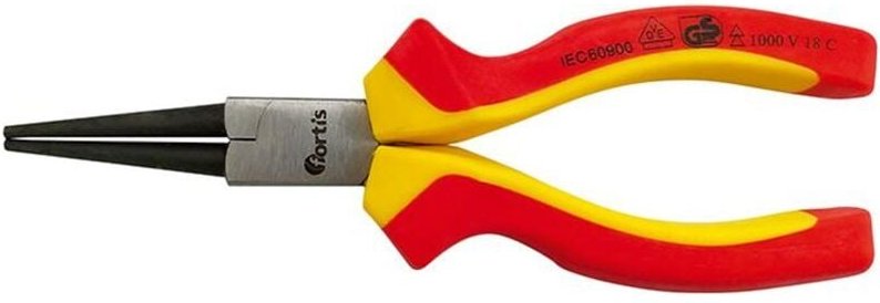 FP - Fortis Langbeckzange vde 160 mm runde Backen, Mehrkomponenten-Griff