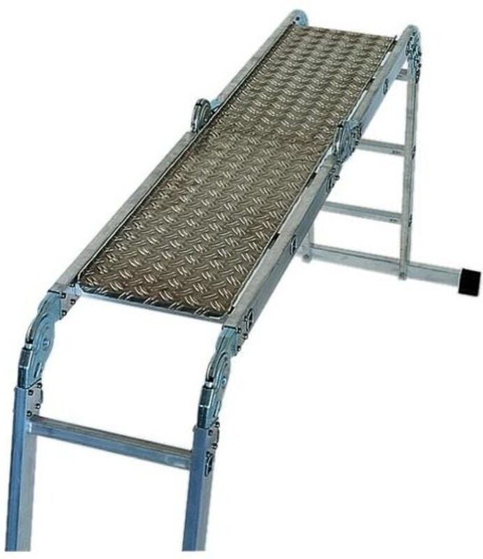 Steigtechnik Aluminium-Riffelblechbelag passend für Vielzweckleiter 4tlg. mit nivello-Traverse - 030303 - Günzburger