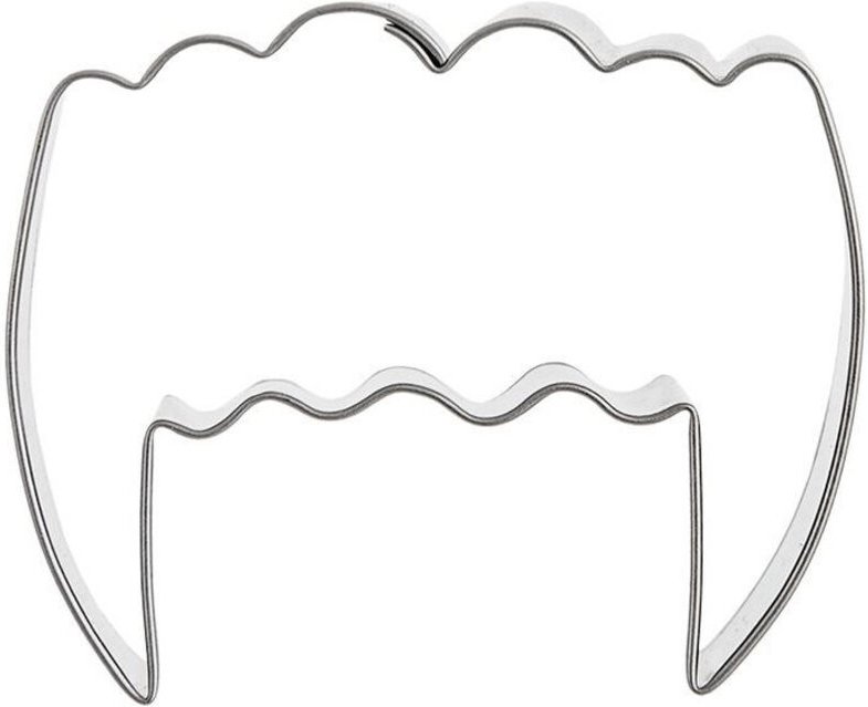 Ausstechform Vampirzähne aus Metall, 5,5 cm