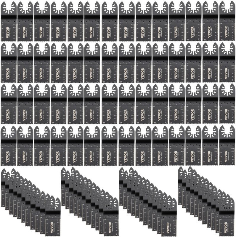 100x Multitool Sägeblätter Oszillierendes Zubehör Set HCS+Edelstahl Multitool Segmentsägeblatt 1-3/8 Zoll Multifunktions...