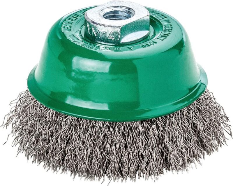 Lessmann Topfbürste V4A M14 gewellt 65x0,3mm