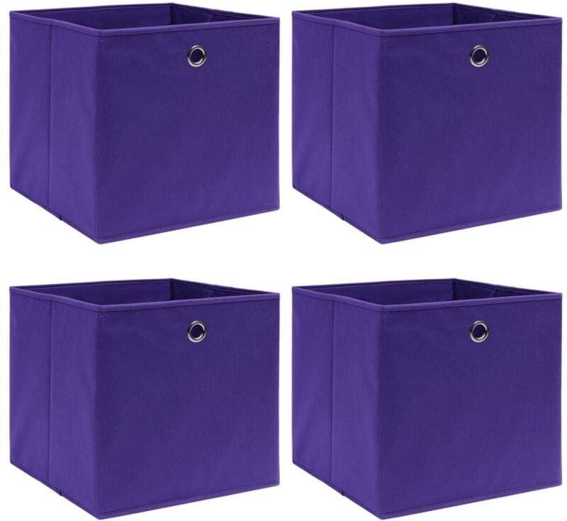 Aufbewahrungsboxen 4 Stk. Lila 32x32x32 cm Stoff Vidaxl