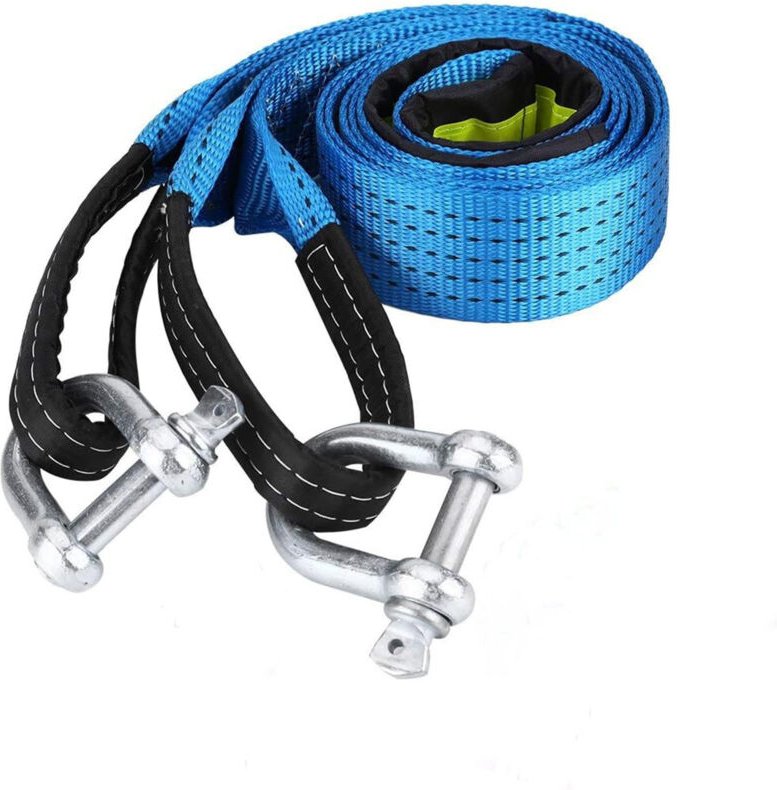 Abschleppseil Auto 5 cm x 5 M, 8T Abschleppstange für Pkw mit Hohe Festigkeit' Schäkel, Abschleppseil Auto Offroad Zubeh...