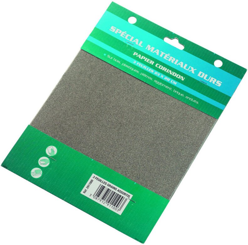 Schmirgelpapier 3 Blätter assortiert - Savy