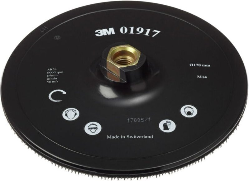 Stützteller (Schleifteller) M14 ø 115 für Vliesscheiben mit Kletthaftung - 3M
