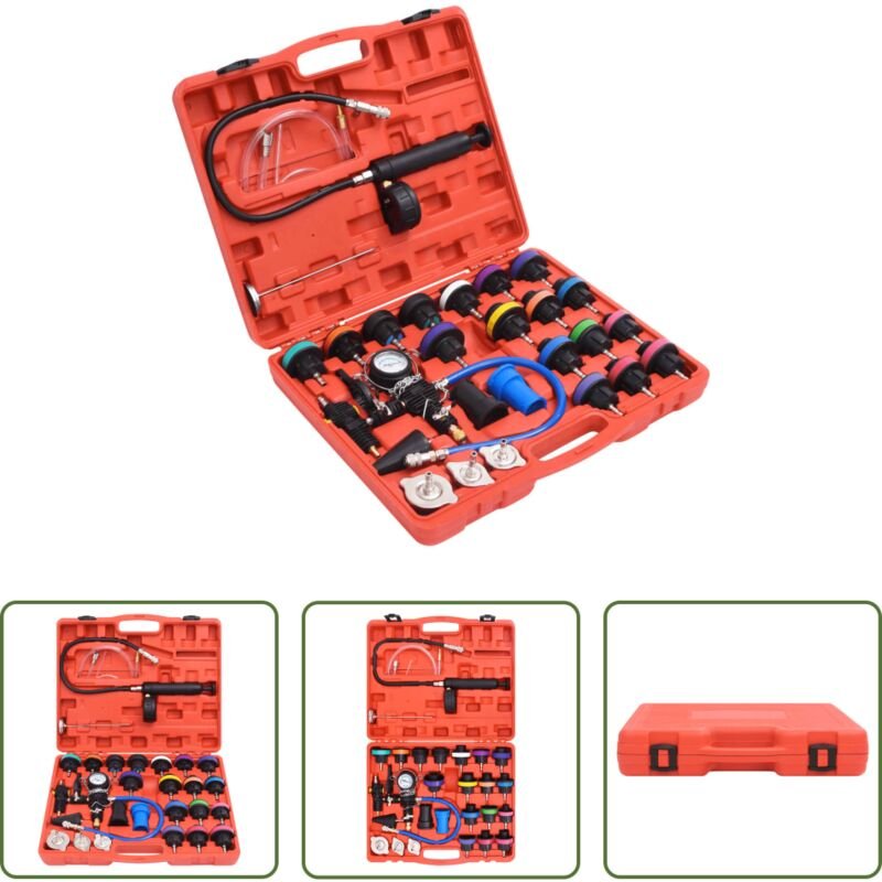 vidaXL Dichtungsprüfung - 28-tlg. Drucktester Werkzeugset für Kühlsysteme
