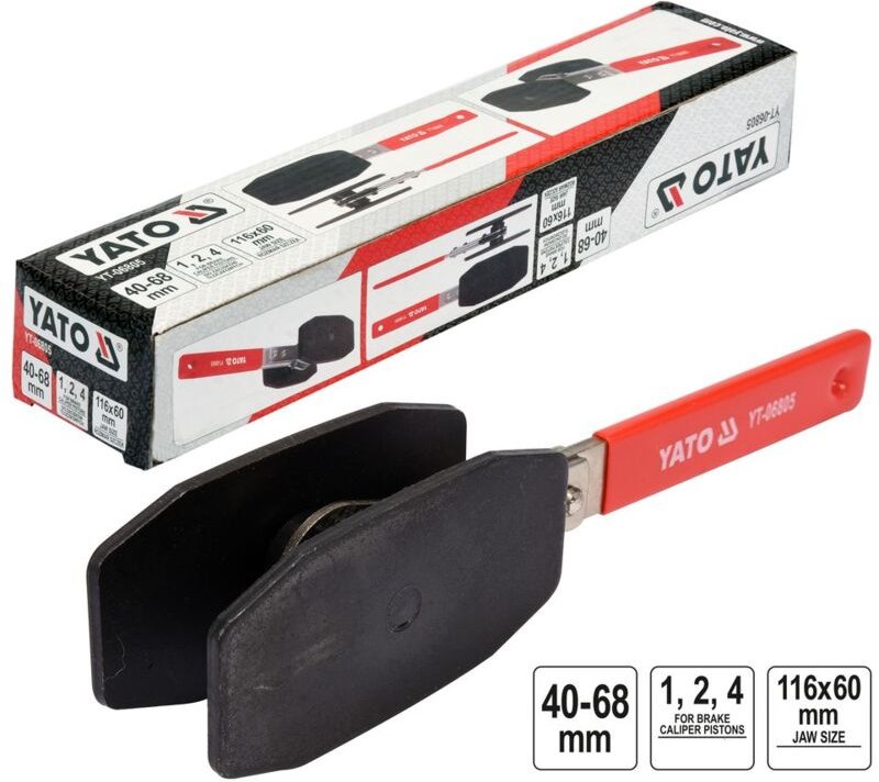 YATO Bremskolbenrücksteller Ratsche Bremskolben Rücksteller Rücksetzer Ratschenteiler für Bremssättel 40-68mm