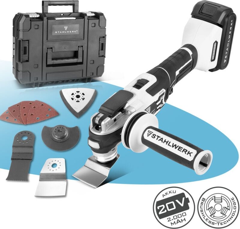 STAHLWERK Deltaschleifer Multicutter Akku Multifunktionswerkzeug 900 W Brushless