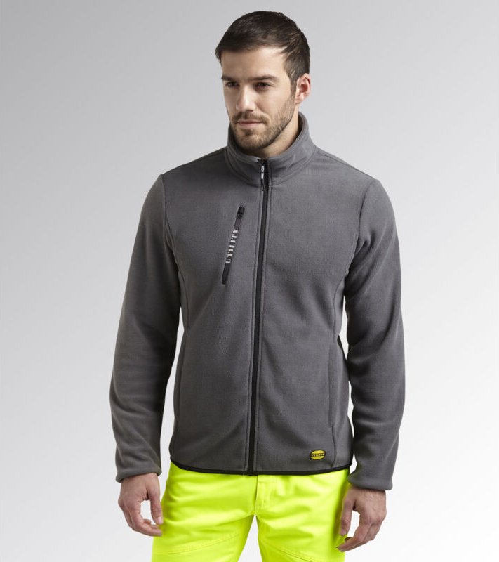 Utility Sweat Pile fz Sweatshirt - s - Grau - Diadora