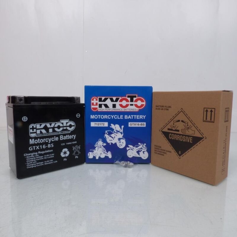 Kyoto-Batterie für Piaggio 400 MP3 IE LT 2009 bis 2012 YTX16-BS /