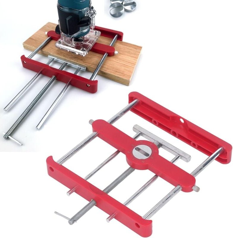 Zapfen- und Zapfenlehre für Oberfräse, selbstzentrierende Dübellehre, Körnersucher, Bohrführung, elliptische Bohrlehre f...